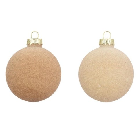 SFERA VETRO FLOCCATO D.10 PANNA